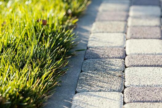 Outdoor Pavers With Grass