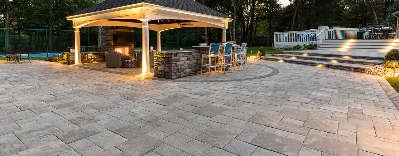 empty restaurant with patio paver in New Jersey, NJ